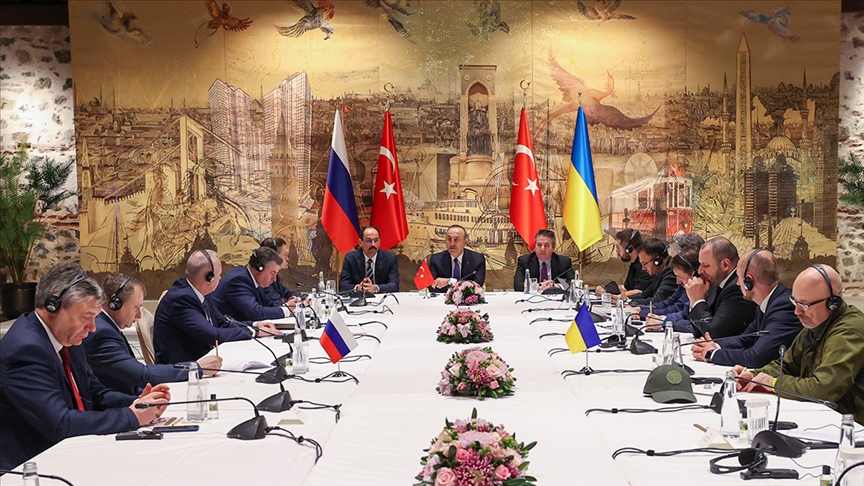 İstanbul'da gerçekleştirilen Rusya - Ukrayna Zirvesinden kesit. (Doğukan Keskinkılıç / AA)