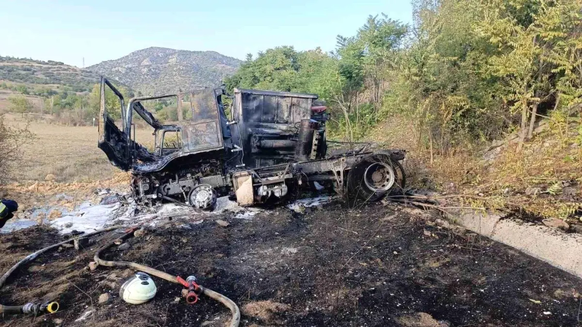 Bilecik’te Tır Kazası: Araç Yangın Çıkardı