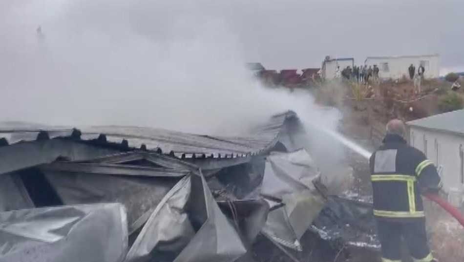 Hatay’da işçilerin kaldığı konteynerde yangın