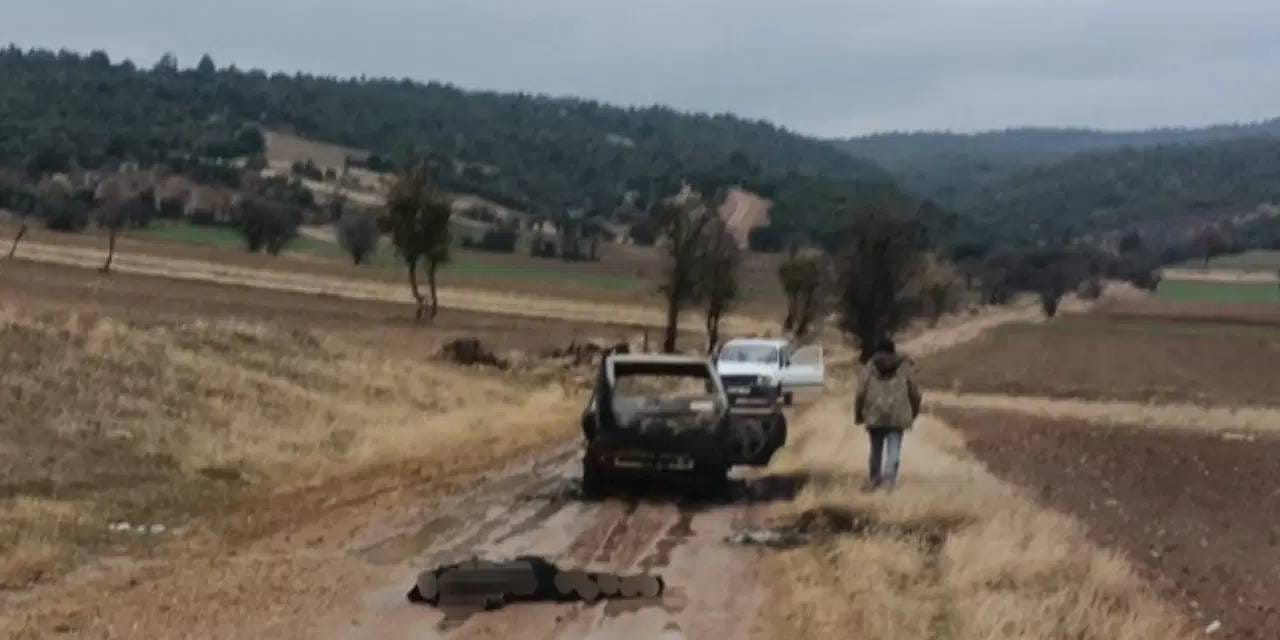 Isparta’da vahşet! Yanan otomobilin yanında başsız erkek cesedi bulundu