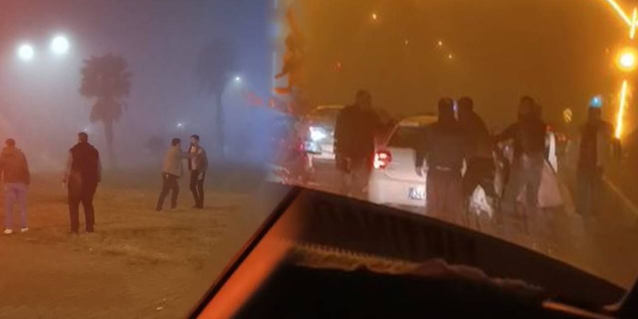 Trafikte tekme ve yumruklar konuştu!
